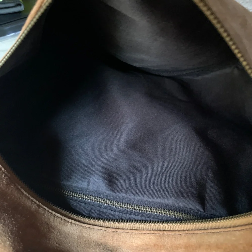 Wilsons Leather M. Julian Brown Suede Messenger Bag Laptop Briefcase Bookbag